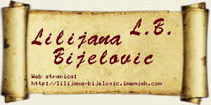 Lilijana Bijelović vizit kartica